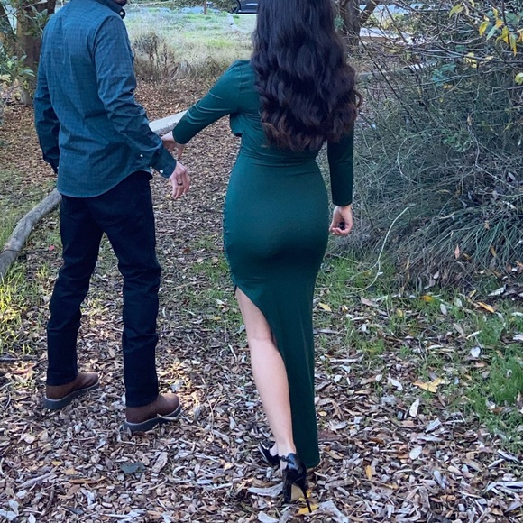 Emerald Cocktail Dress - Picture 2 of 5